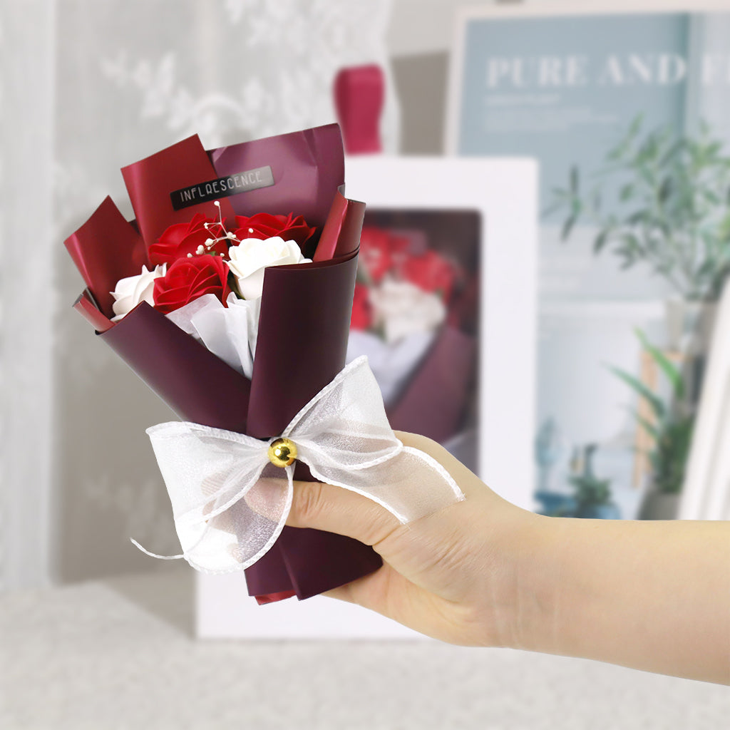 HASTHIP Valentine's Day Gift Romantic Red Rose Gift Box Hand Soap Red Rose Gift Box Birthday Gift for Girlfriend Christmas Gift, 20cmx14cmx8.5cm HASTHIP Valentine's Day Gift Romantic Red Rose Gift Box Hand Soap Red Rose Gift Box Birthday Gift for Girlfriend Christmas Gift, 20cmx14cmx8.5cm